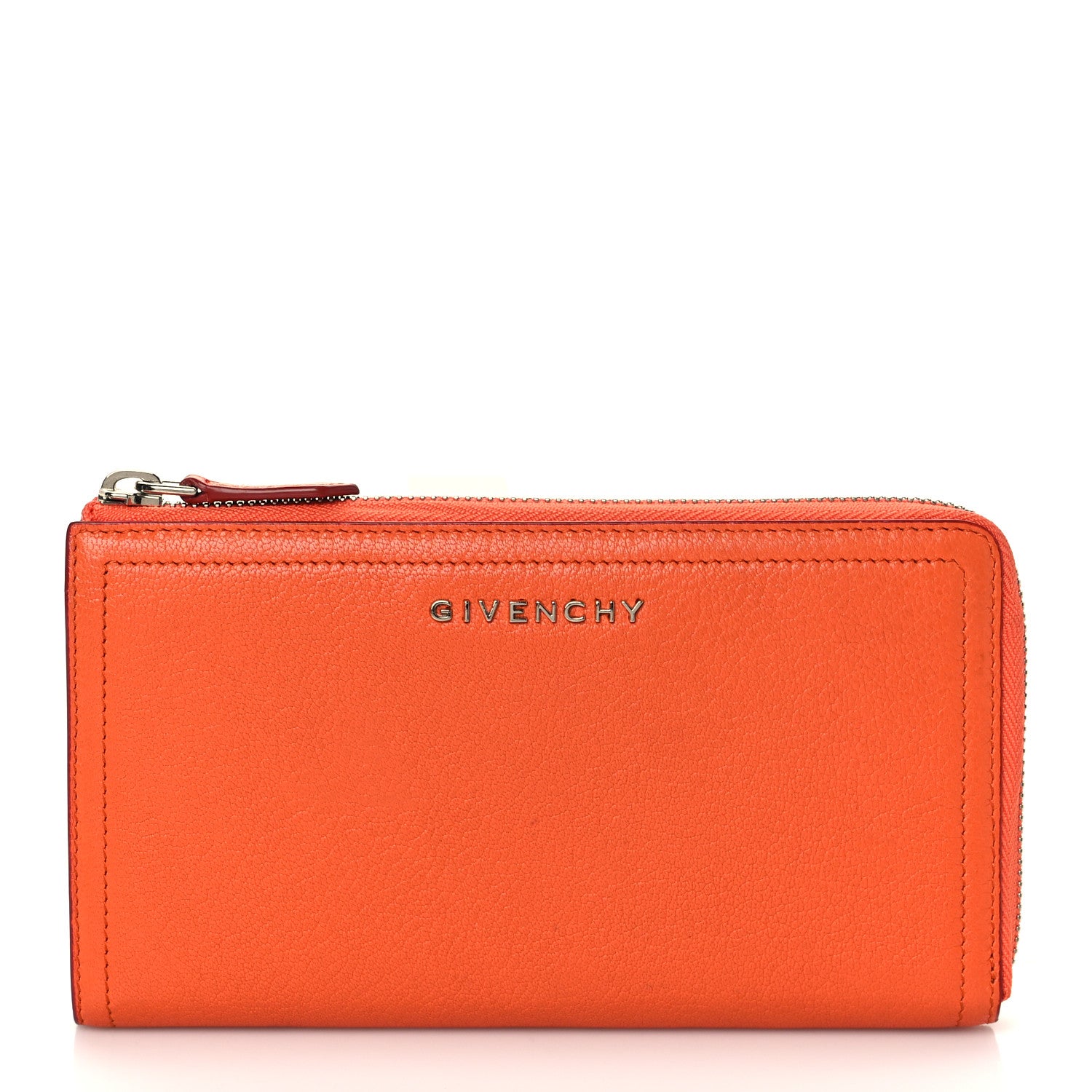 Givenchy Sugar Goatskin Pandora Zip Around Wallet Orange 1 of 8