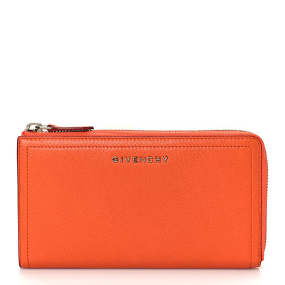Givenchy Sugar Goatskin Pandora Zip Around Wallet Orange 1 of 8