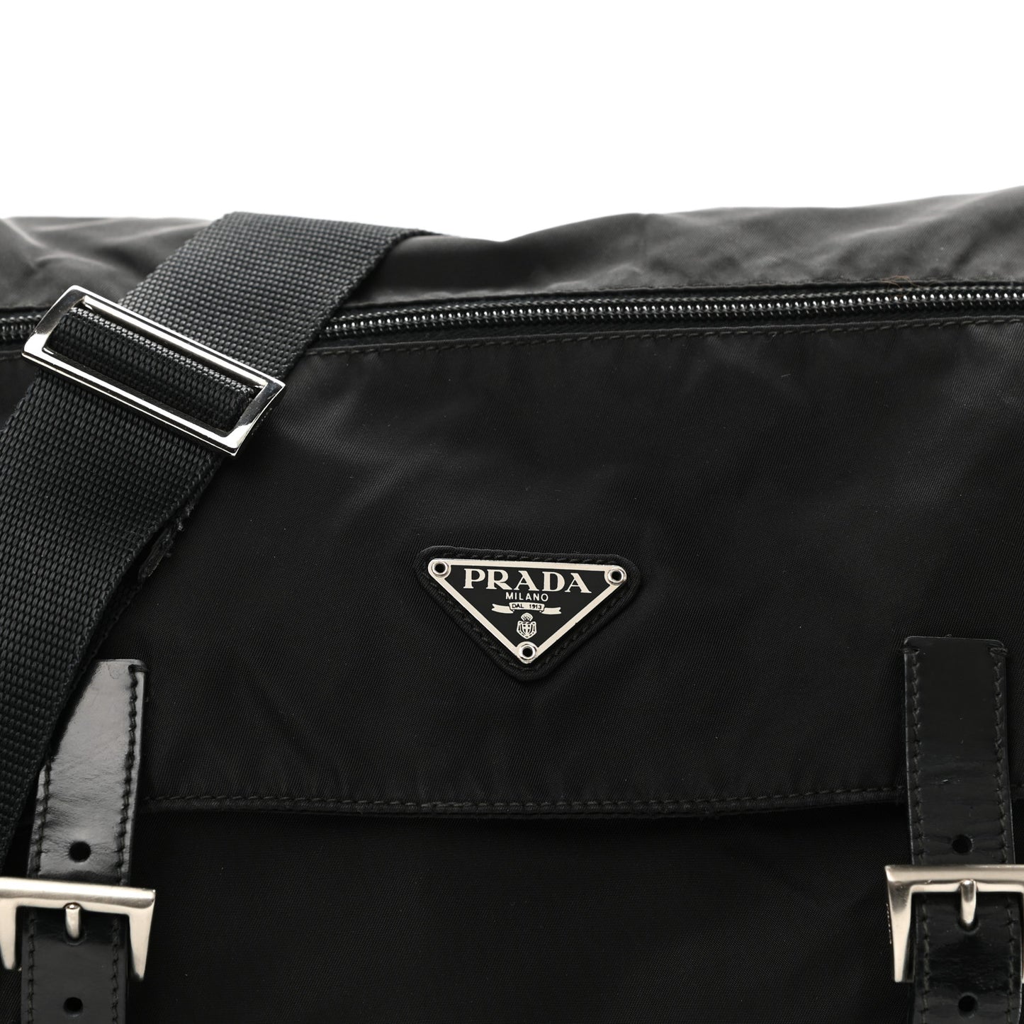Nylon Vela Messenger Bag Black