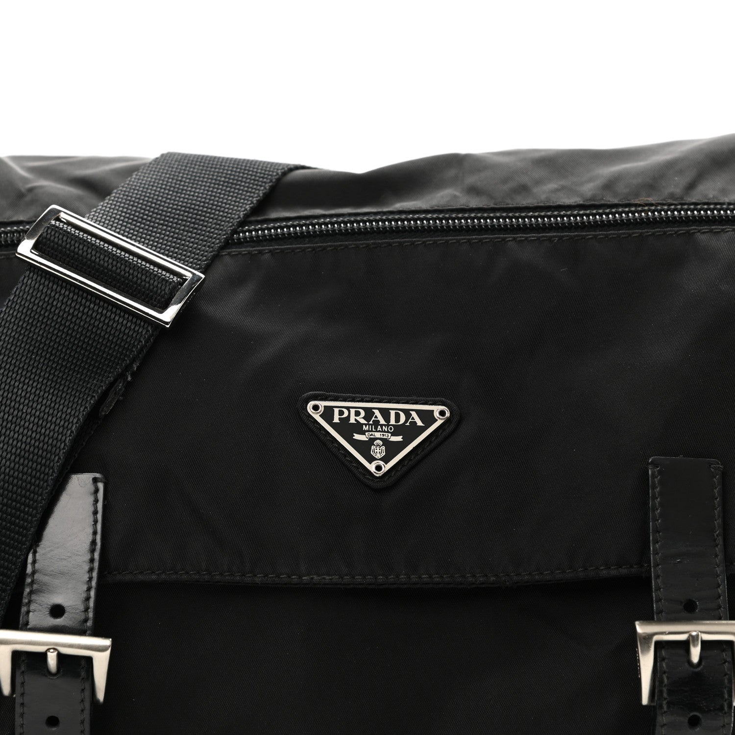 Prada Nylon Vela Messenger Bag Black 7 of 14