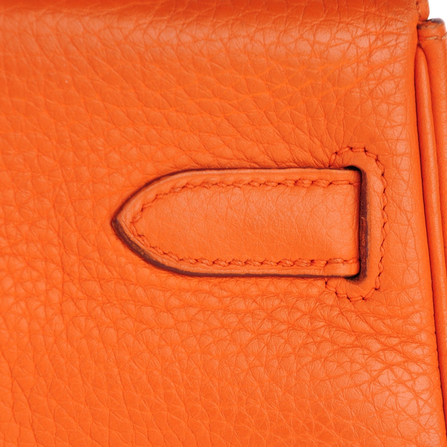 Hermes Taurillon Clemence Kelly Retourne 35 Orange 11 of 22
