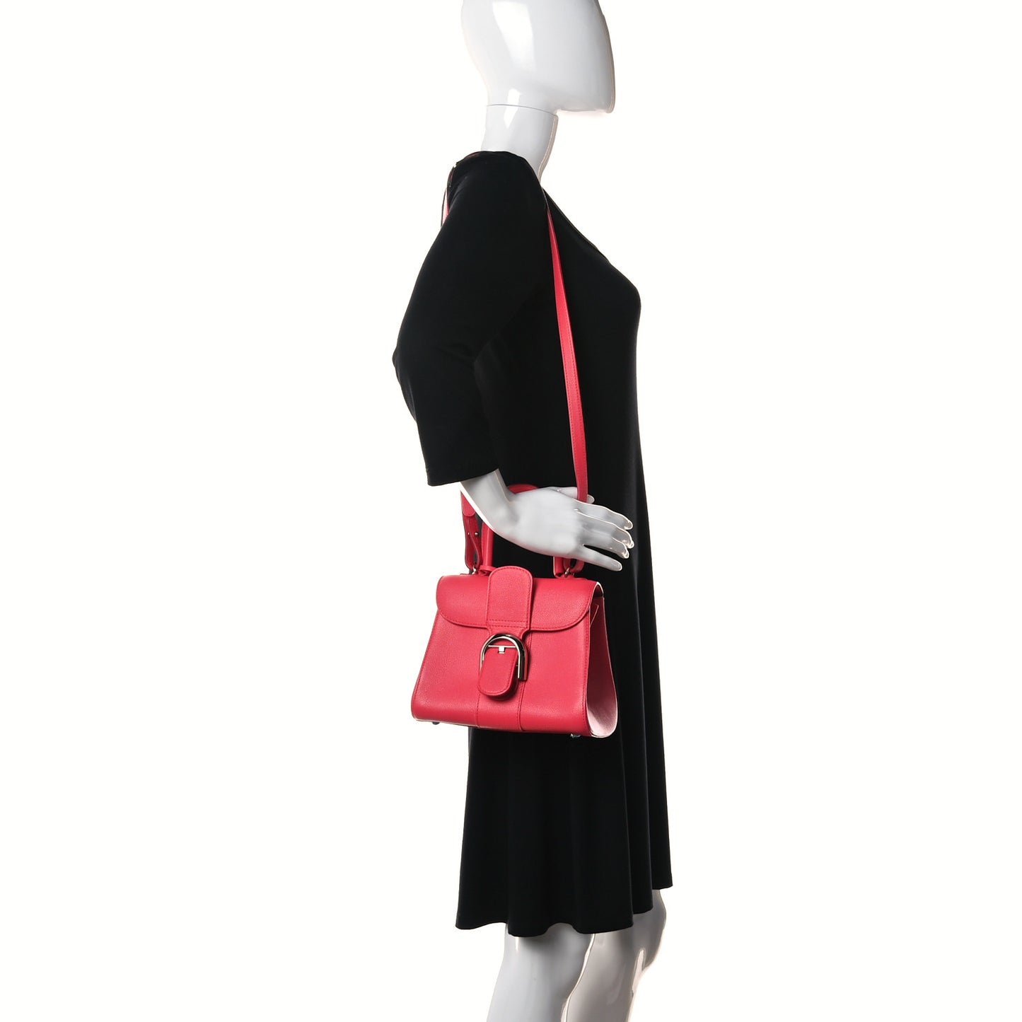 Grained Calfskin Mini Brillant Satchel Pink
