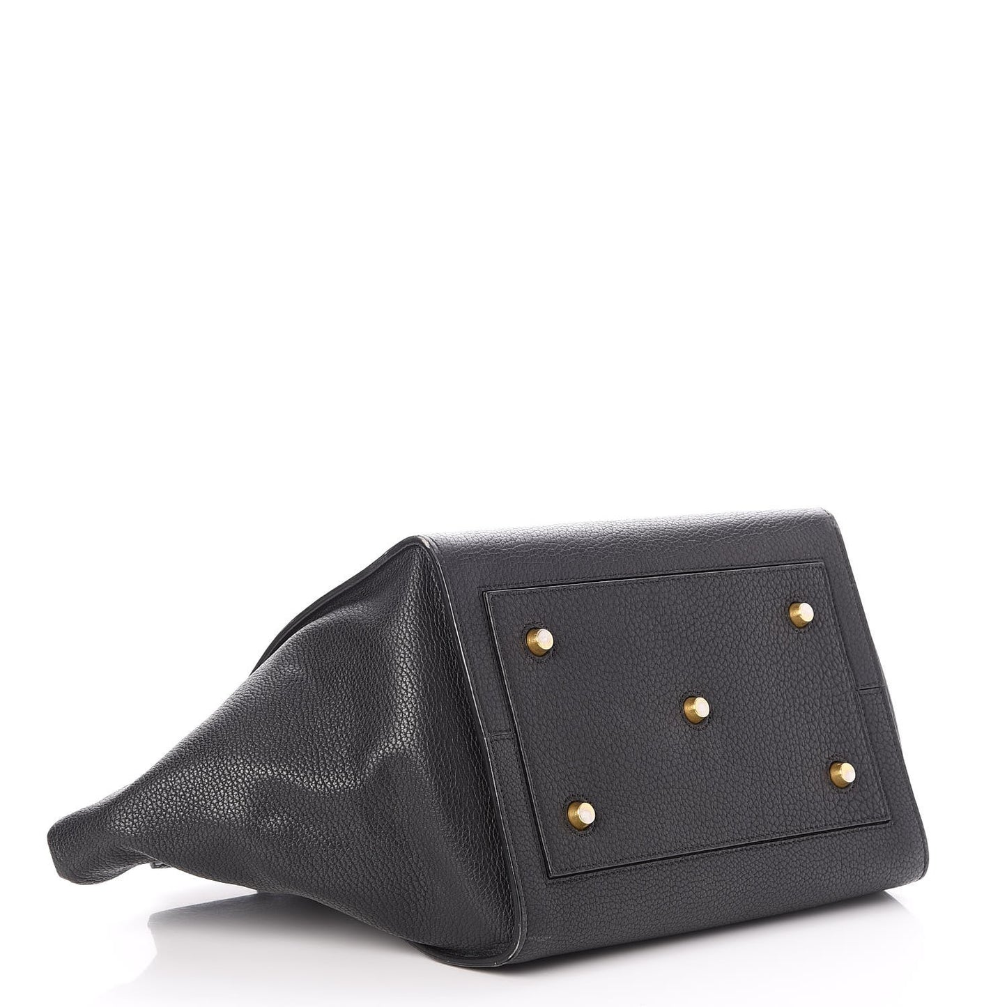 Crisped Calfskin Small Tie Knot Tote Black