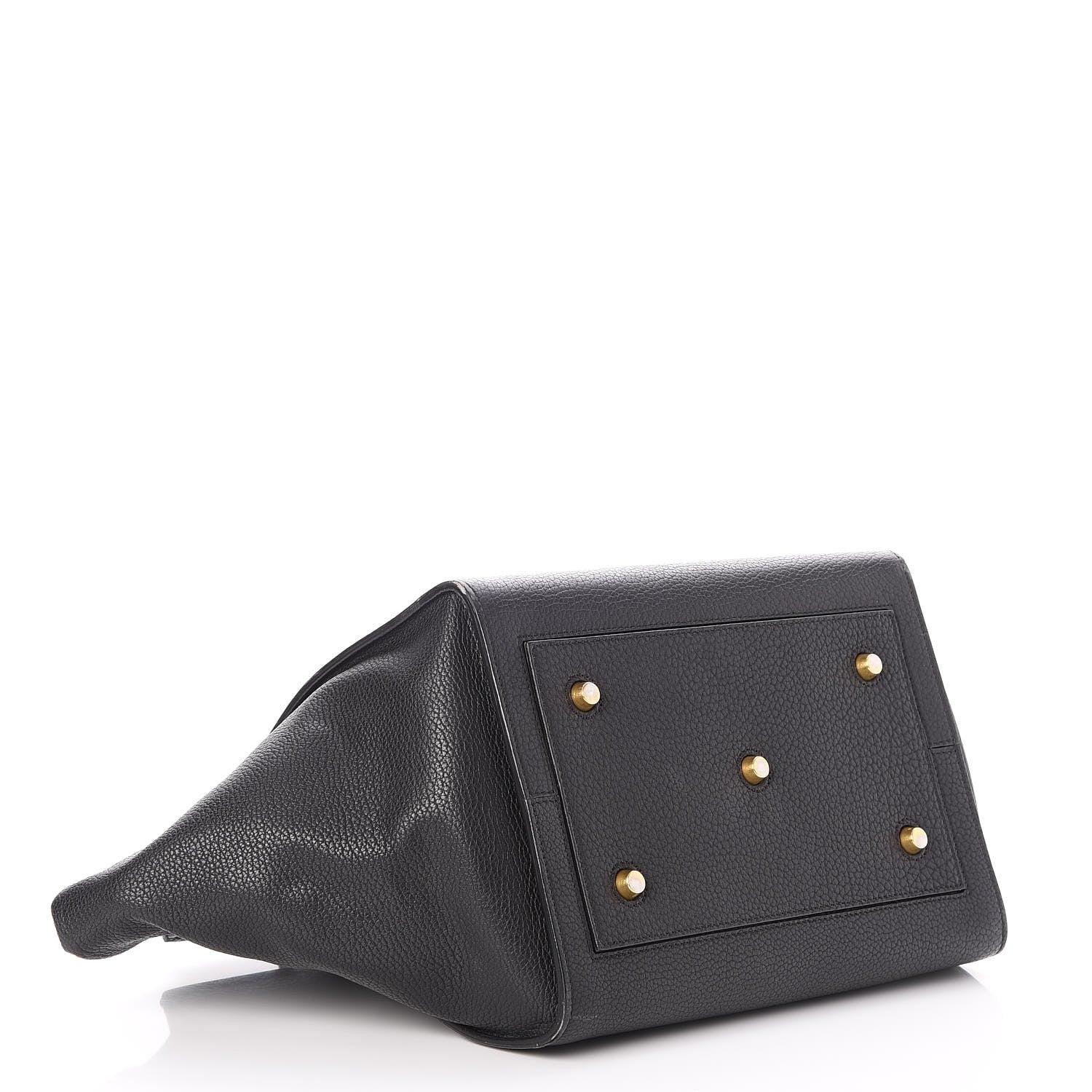 Celine Crisped Calfskin Small Tie Knot Tote Black 5 of 12