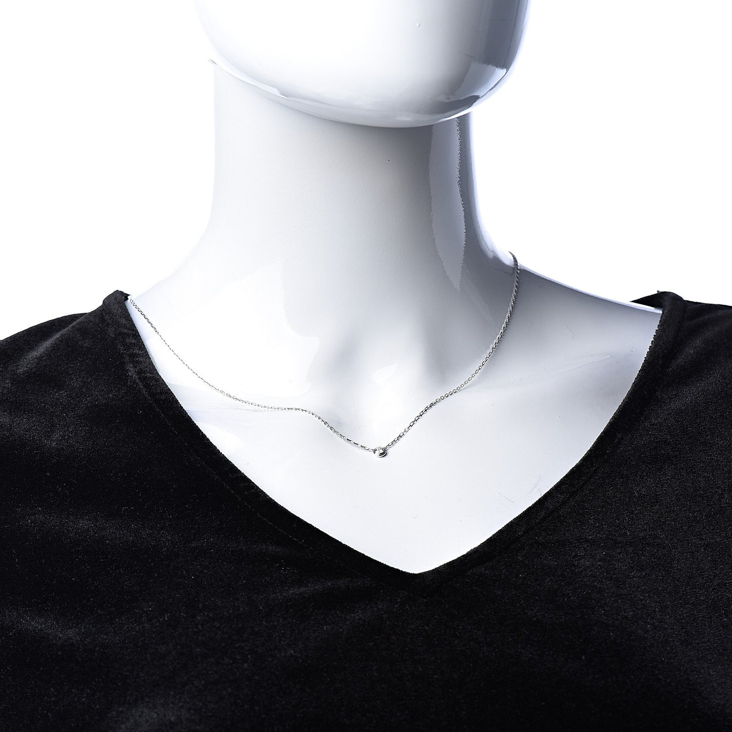 18K White Gold Diamond SM D'Amour Pendant Necklace