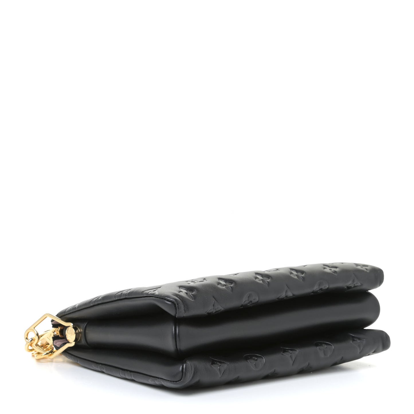 Lambskin Embossed Monogram Coussin PM Black