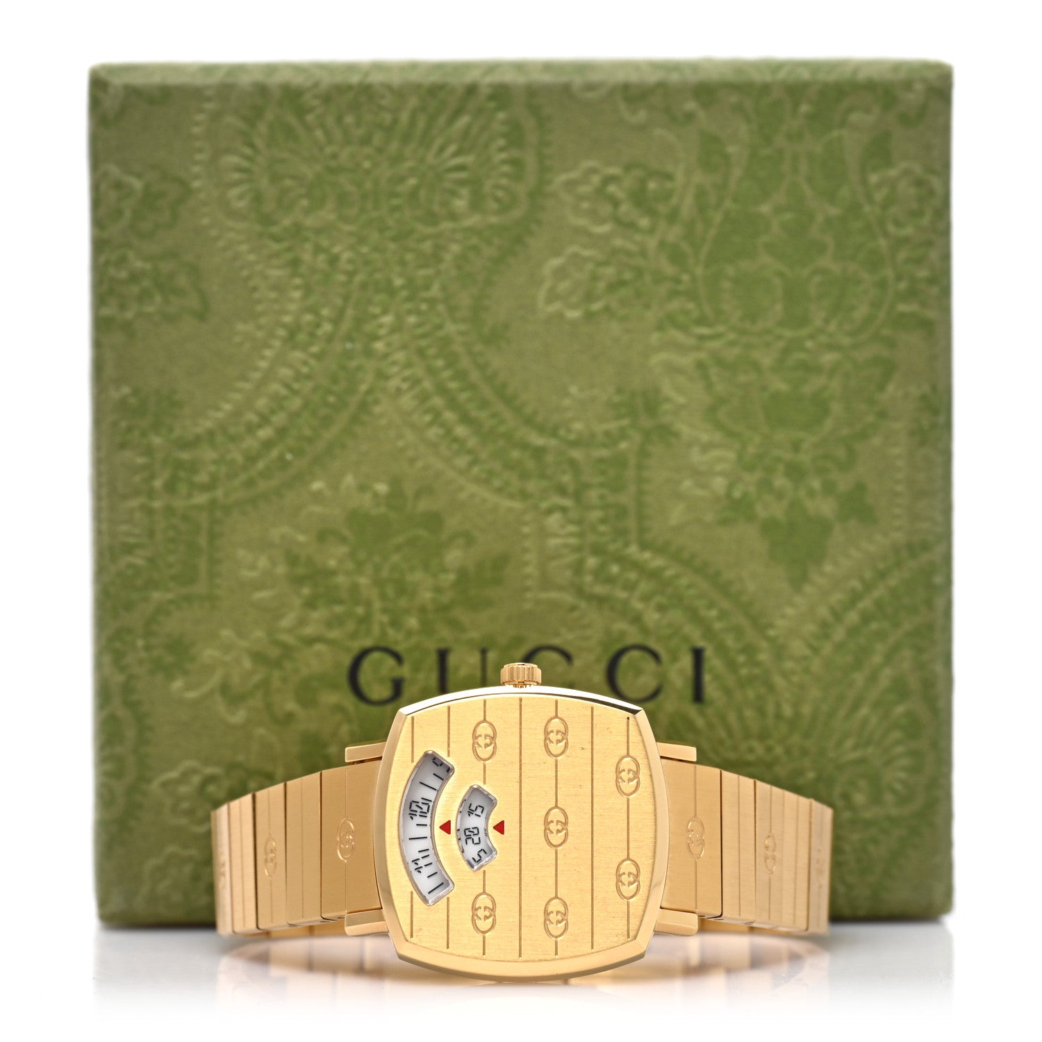 Gucci Stainless Steel 27mm Grip Quartz Watch Gold 1856521