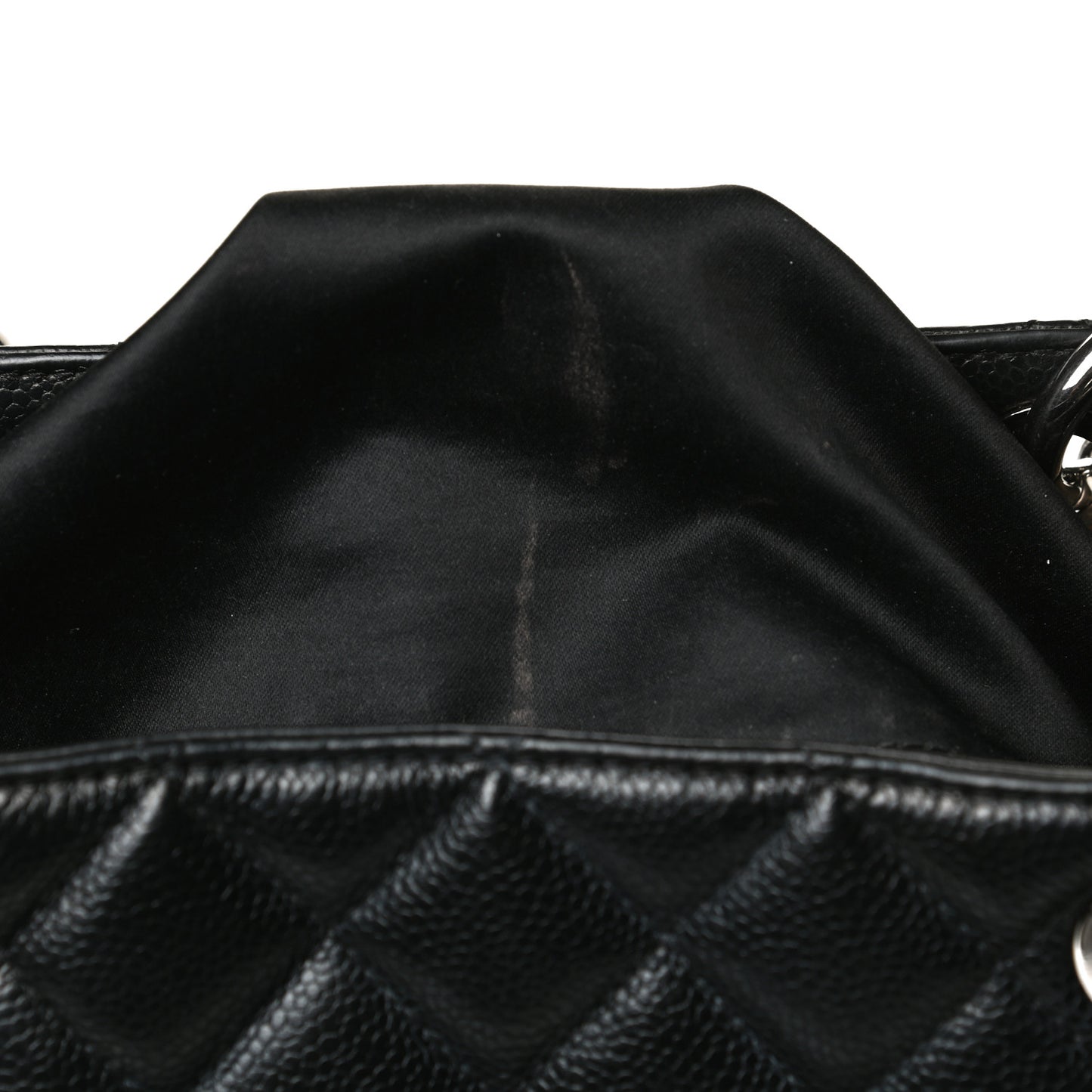 Caviar Quilted Grand Shopping Tote GST Black