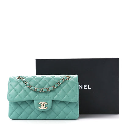 Chanel Caviar Quilted Small Double Flap Light Green 12 of 12