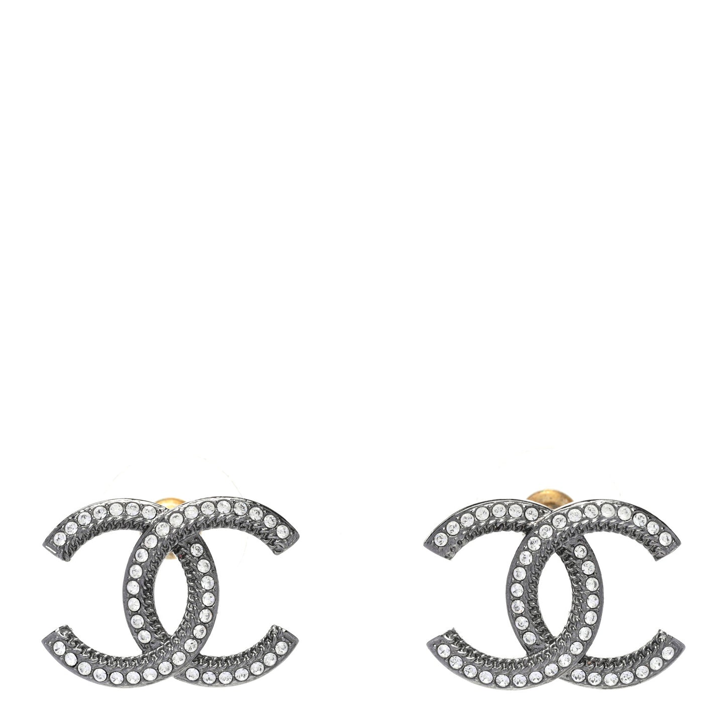Ruthenium Crystal CC Earrings