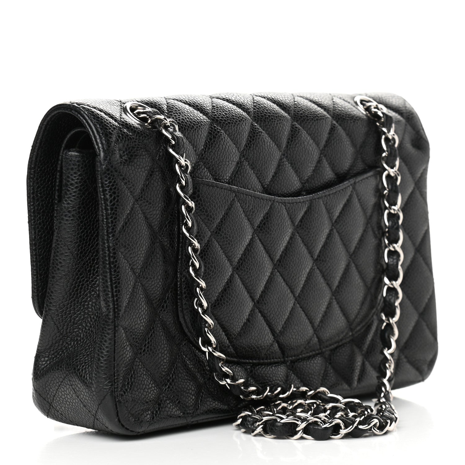 Chanel Caviar Quilted Medium Double Flap Black 2 of 8