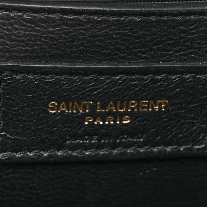 Saint Laurent Grain De Poudre Textured Mixed Matelasse Medium Triquilt Monogram Satchel Pebble 6 of 10
