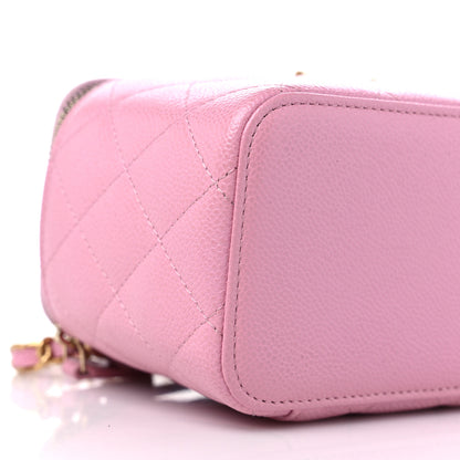 Chanel Shiny Caviar Quilted Pick Me Up Vanity Case Pink 8 of 11
