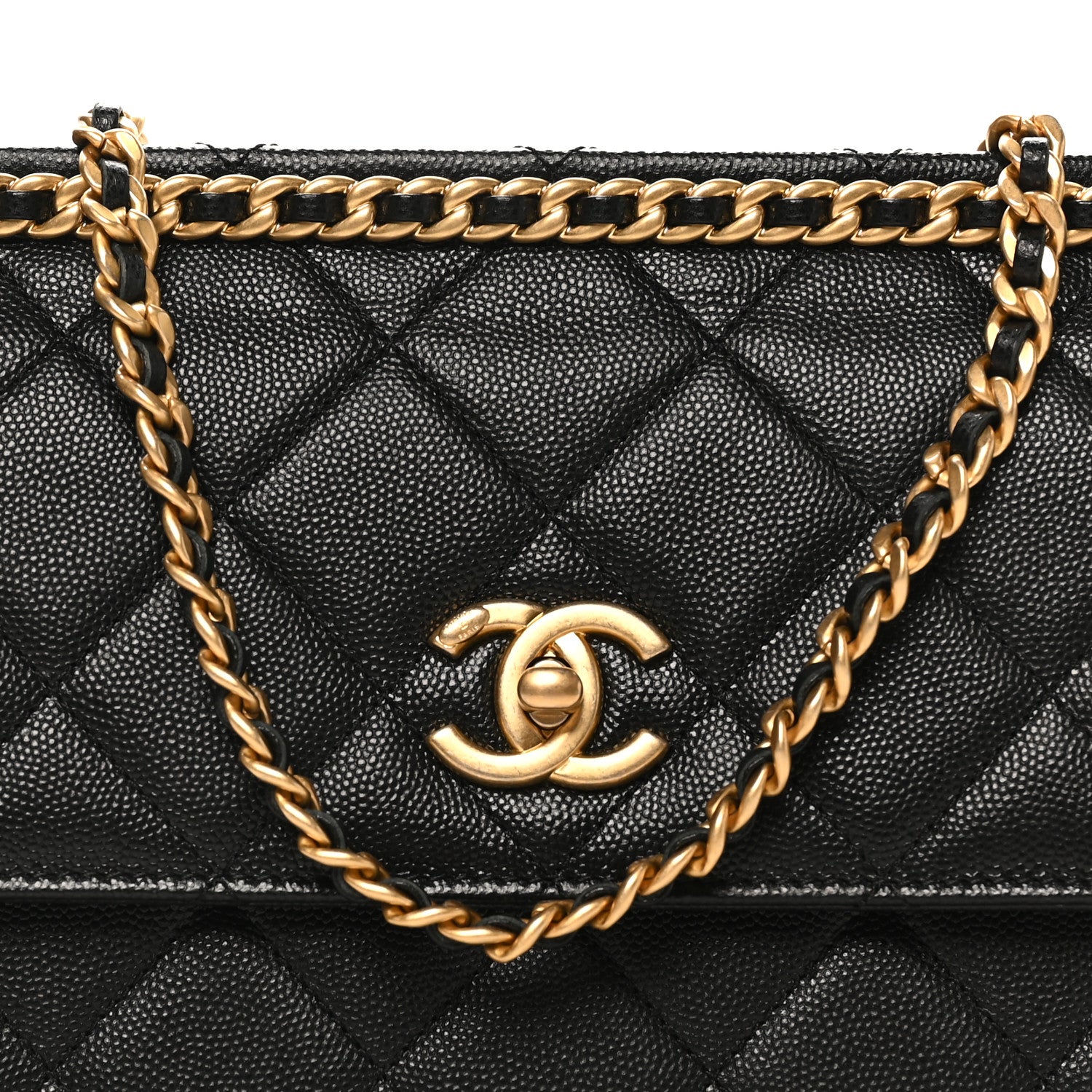 Chanel Caviar Quilted Chain Frame Flap Black 7 of 10