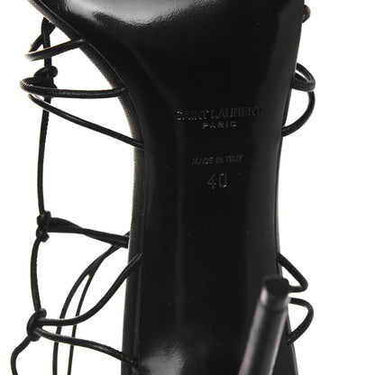 Saint Laurent Robin Zig Zag Heels Sandals 40 Black 6 of 8