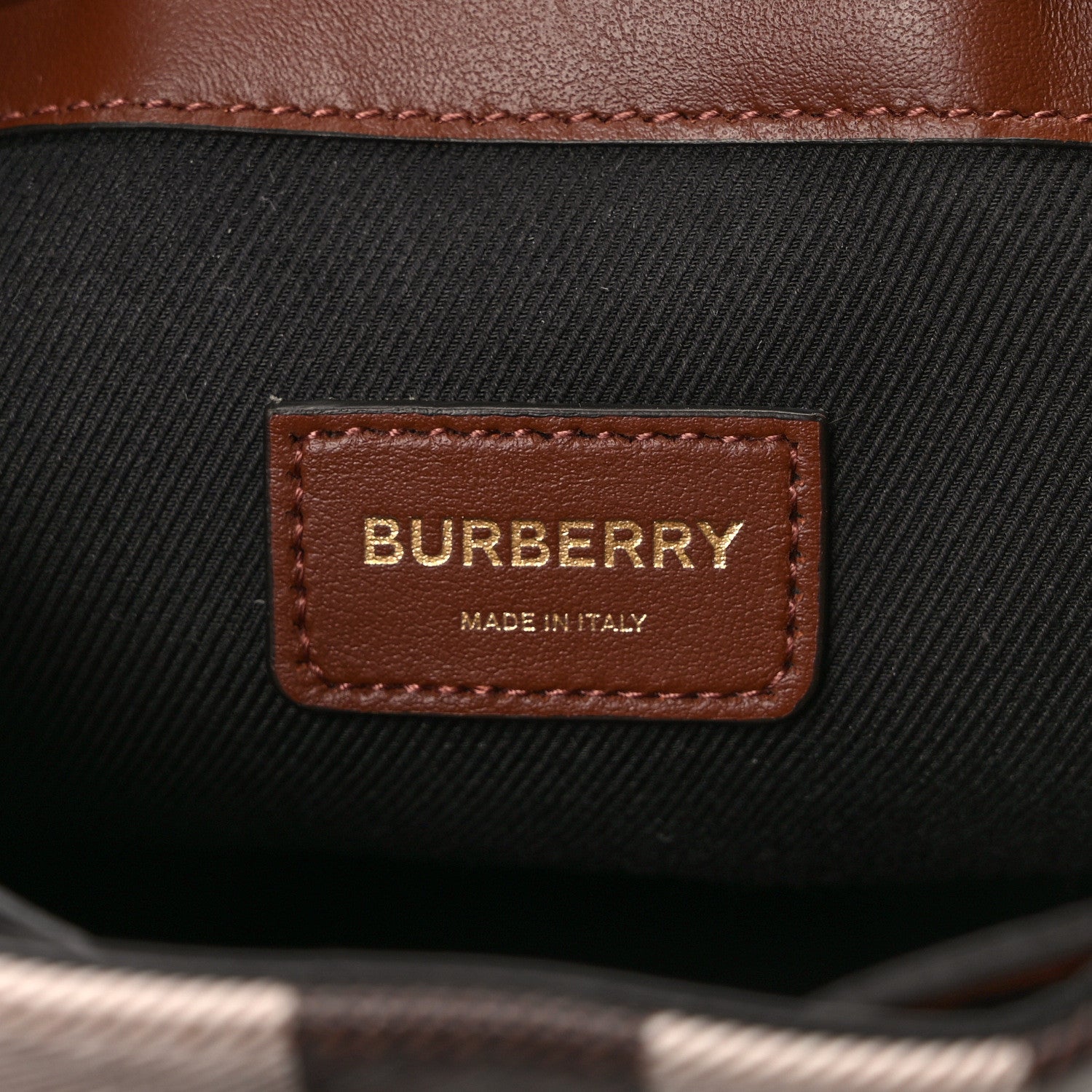 Burberry House Check Canvas Calfskin Micro Backpack Dark Birch Brown 6 of 9