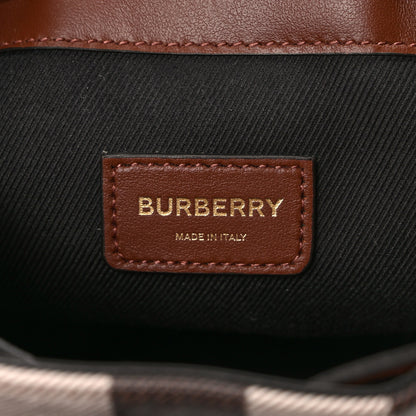Burberry House Check Canvas Calfskin Micro Backpack Dark Birch Brown 6 of 9
