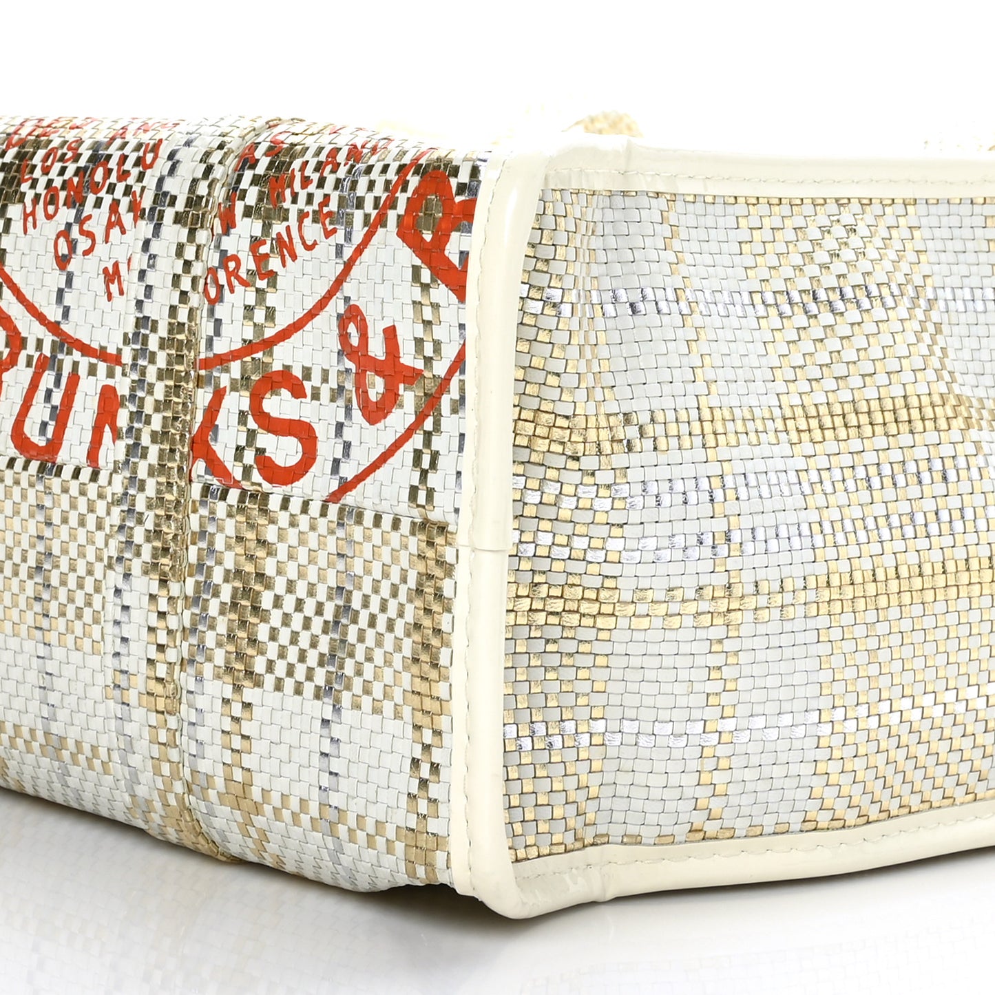 Braided Street Shopper PM Gold