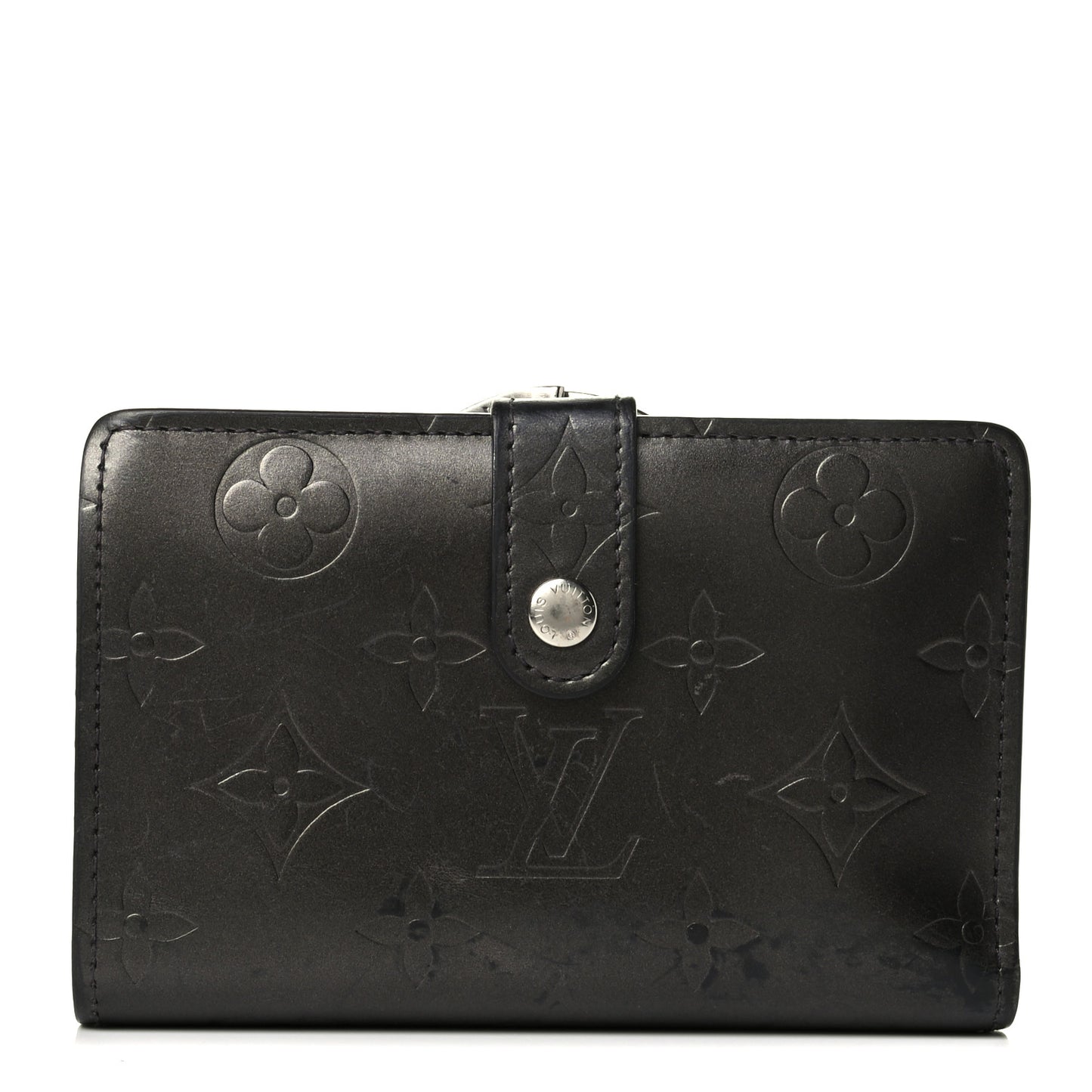 Mat Monogram French Purse Wallet Black