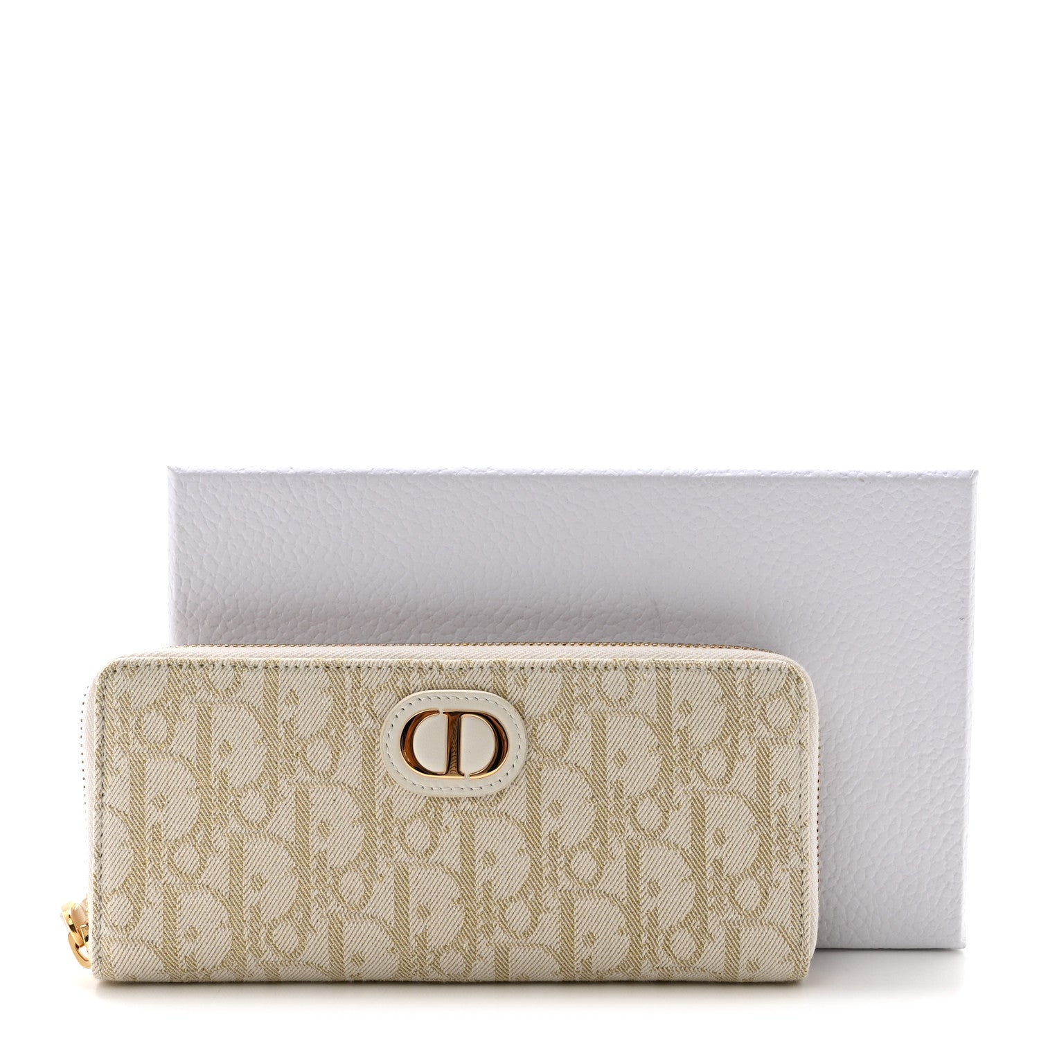 Christian Dior Metallic Oblique 30 Montaigne Voyageur Slim Wallet Or Multicolor 7 of 7