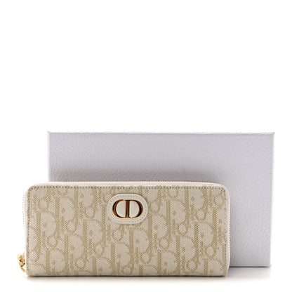 Christian Dior Metallic Oblique 30 Montaigne Voyageur Slim Wallet Or Multicolor 7 of 7