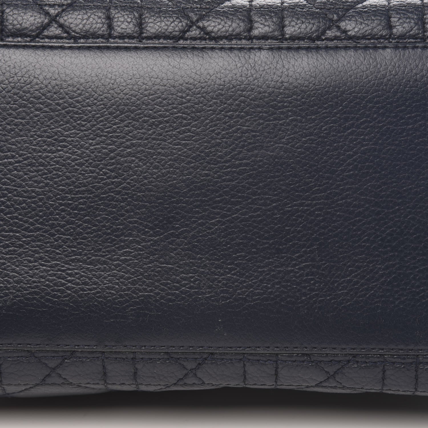 Christian Dior Grained Calfskin Cannage Medium Supple Lady Dior Navy 10 of 13