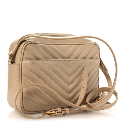 Saint Laurent Calfskin Matelasse Monogram Lou Camera Bag Dark Beige 3 of 13