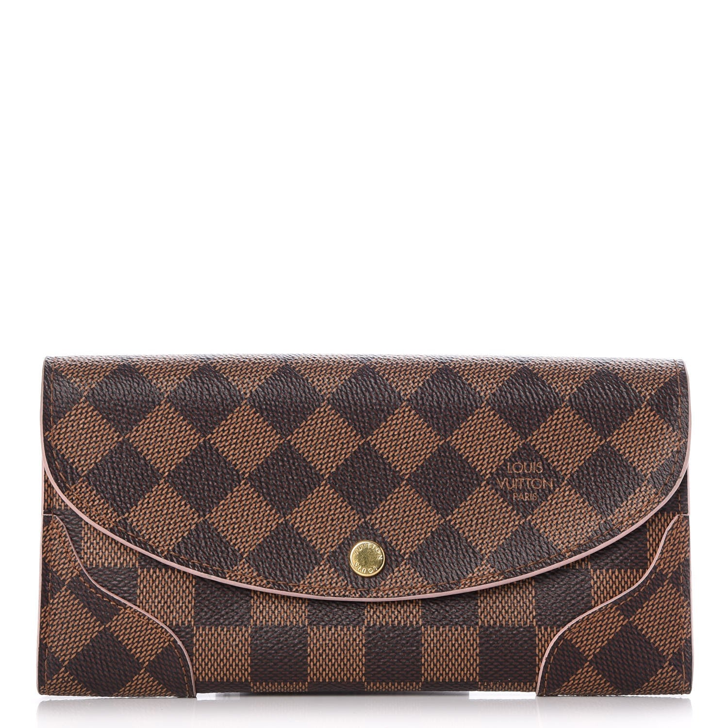 Louis Vuitton Damier Ebene Caissa Wallet Rose Ballerine 1 of 11
