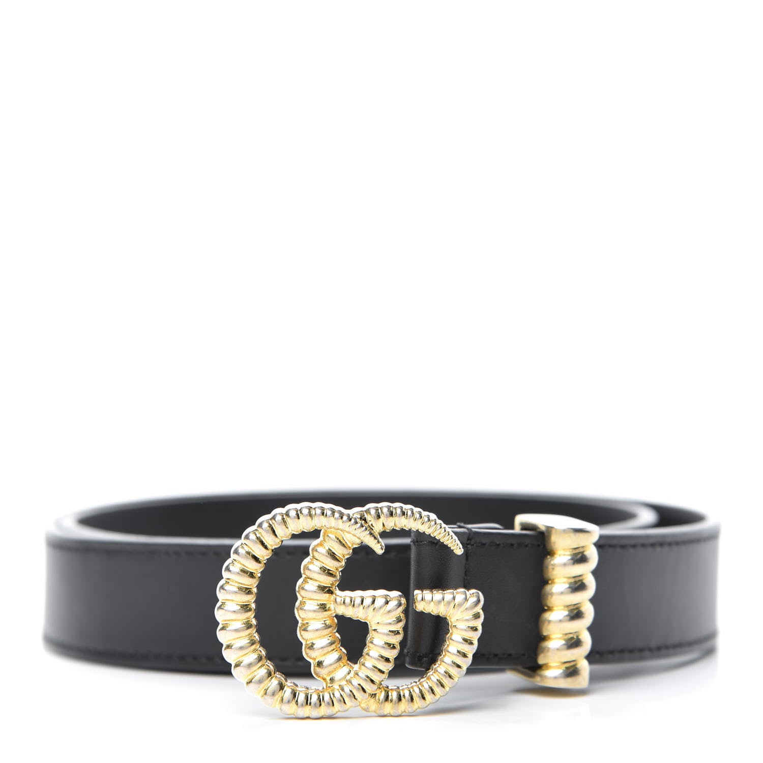 Gucci Moon Calfskin Torchon Double G 25mm Belt 75 30 Black 1 of 6