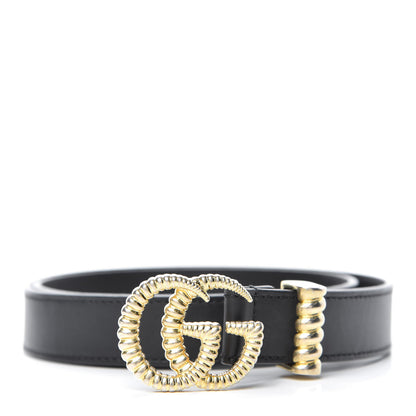 Gucci Moon Calfskin Torchon Double G 25mm Belt 75 30 Black 1 of 6