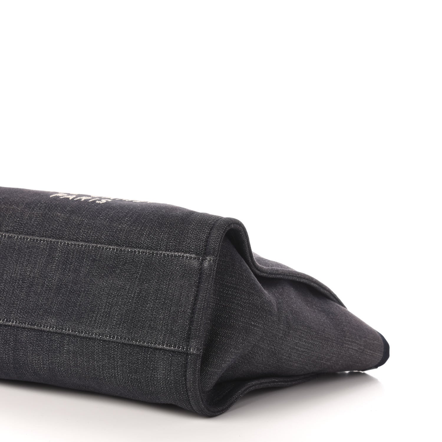 Chanel Denim Small Deauville Tote Dark Blue 9 of 10