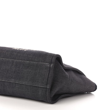 Chanel Denim Small Deauville Tote Dark Blue 9 of 10