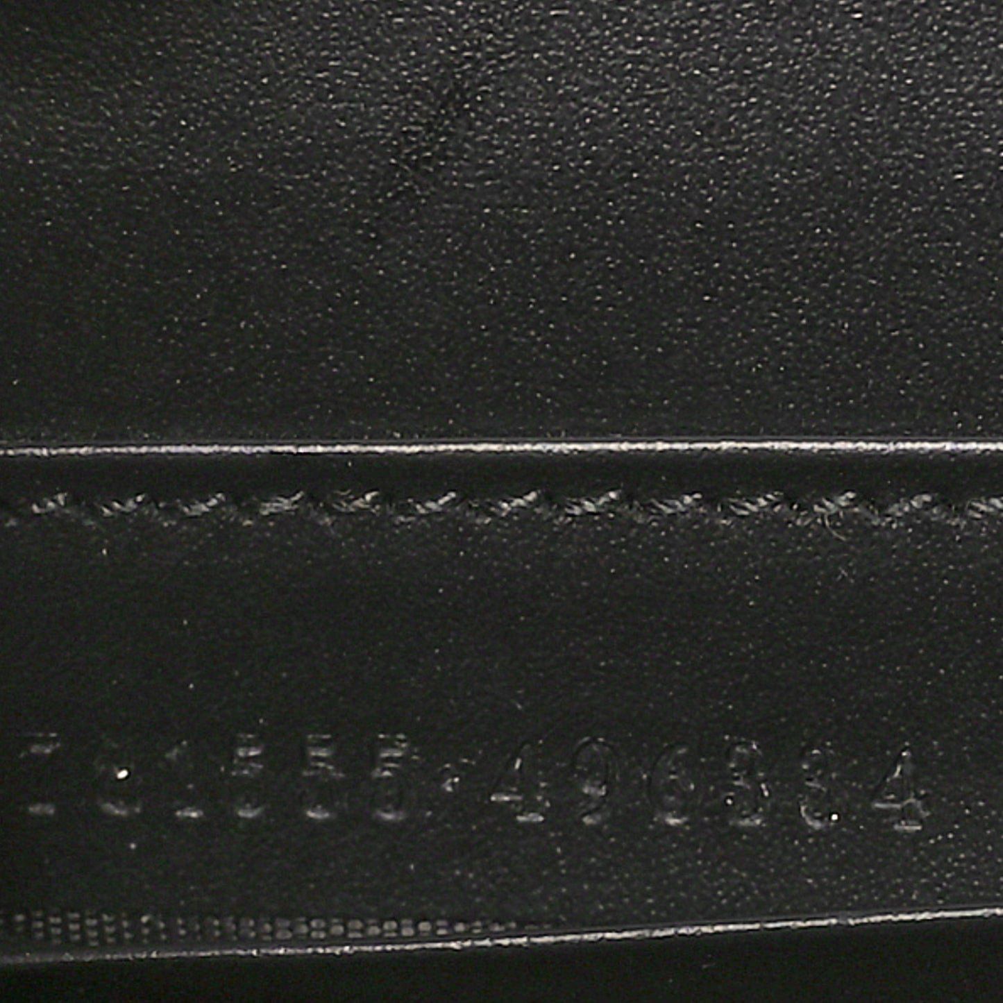 Calfskin GG Debossed Chain Wallet Black