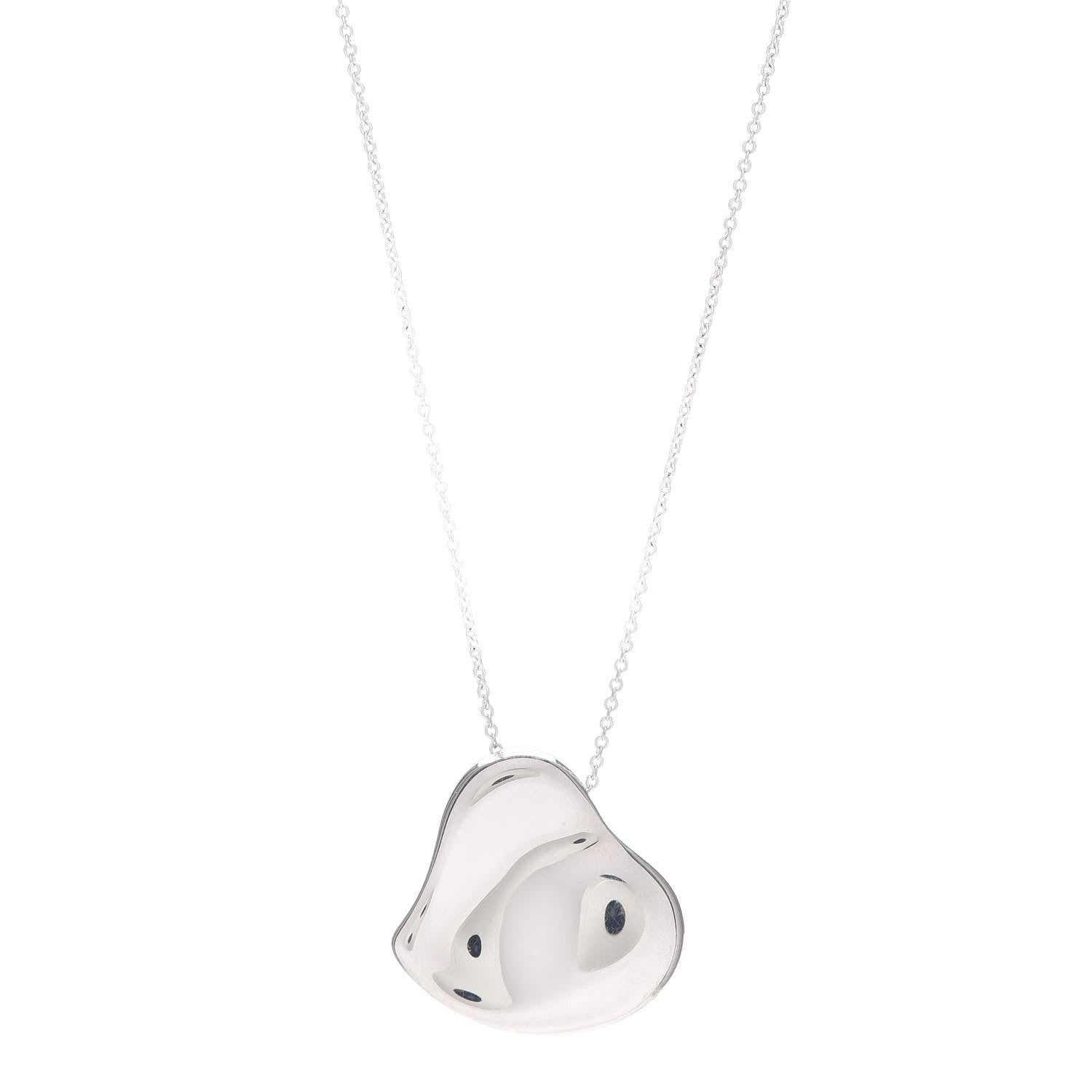 Tiffany Sterling Silver 20mm Elsa Perretti Full Heart Pendant Necklace 1 of 7