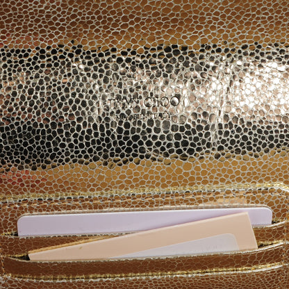Jimmy Choo Glitter Fabric Reese L Clutch Champagne 6 of 7