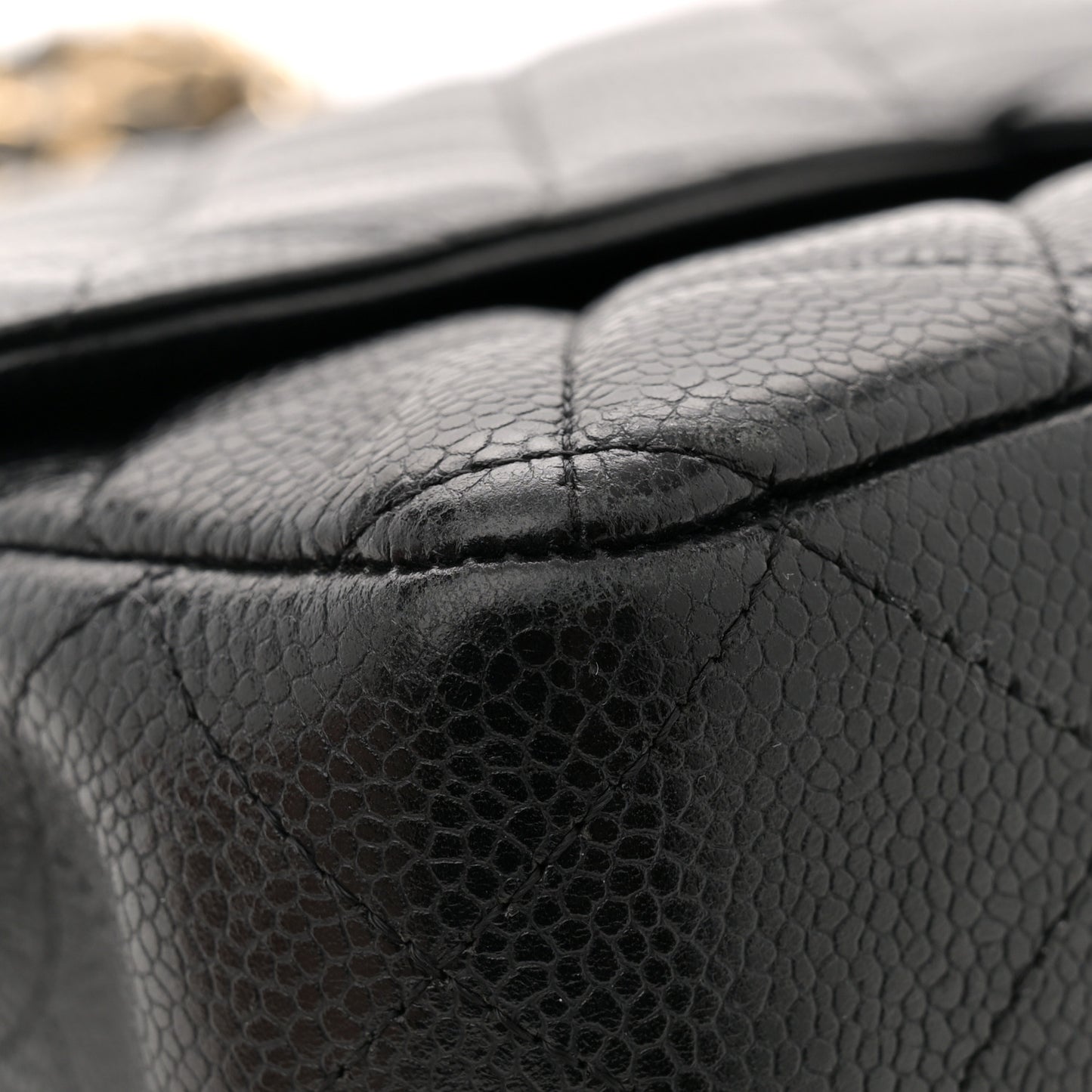 Caviar Quilted Jumbo Single Flap Black