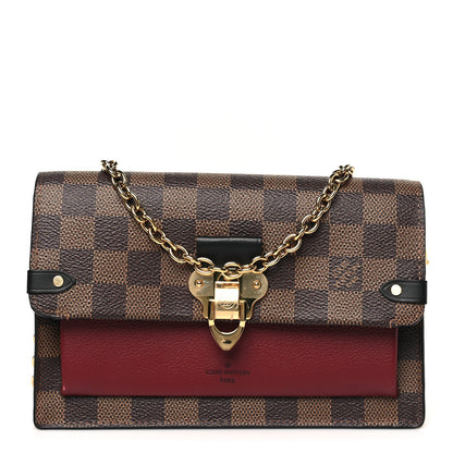 Louis Vuitton Damier Ebene Vavin Chain Wallet Bordeaux 1 of 9