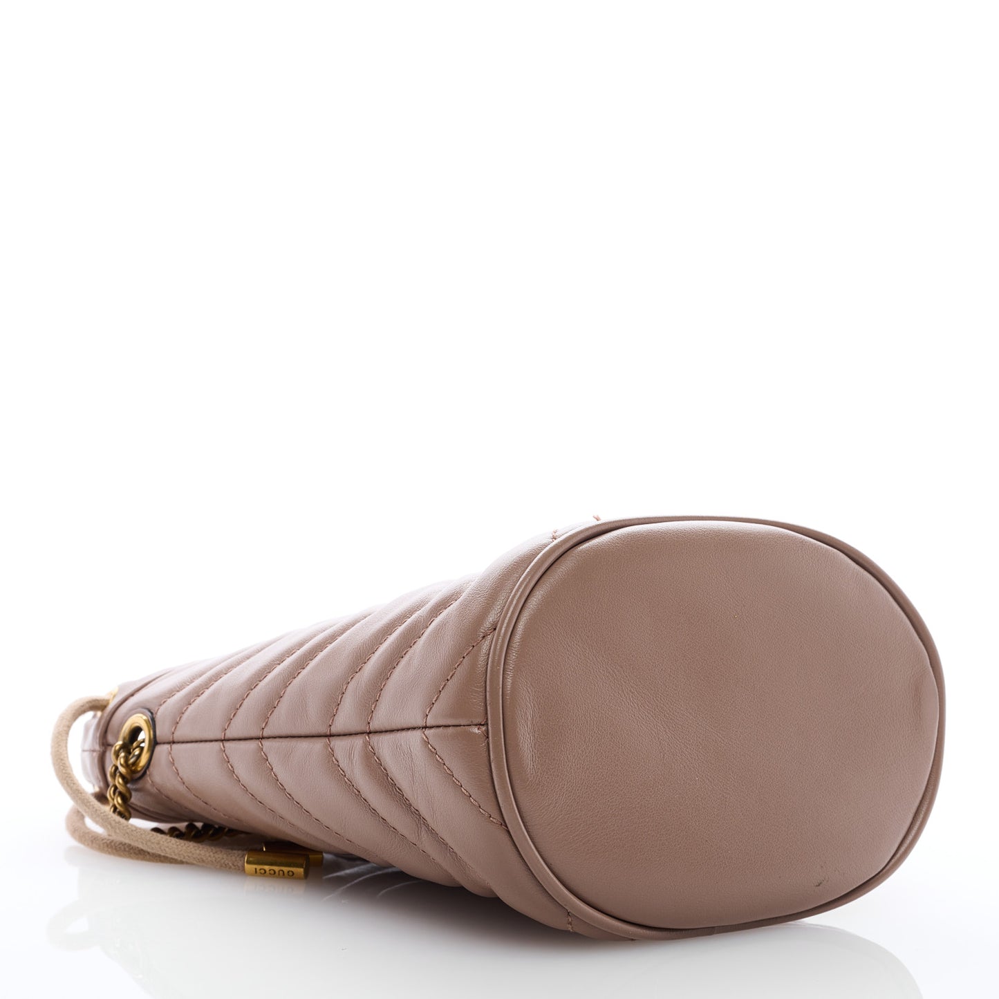 Calfskin Matelasse Mini GG Marmont 2.0 Bucket Bag Porcelain Rose