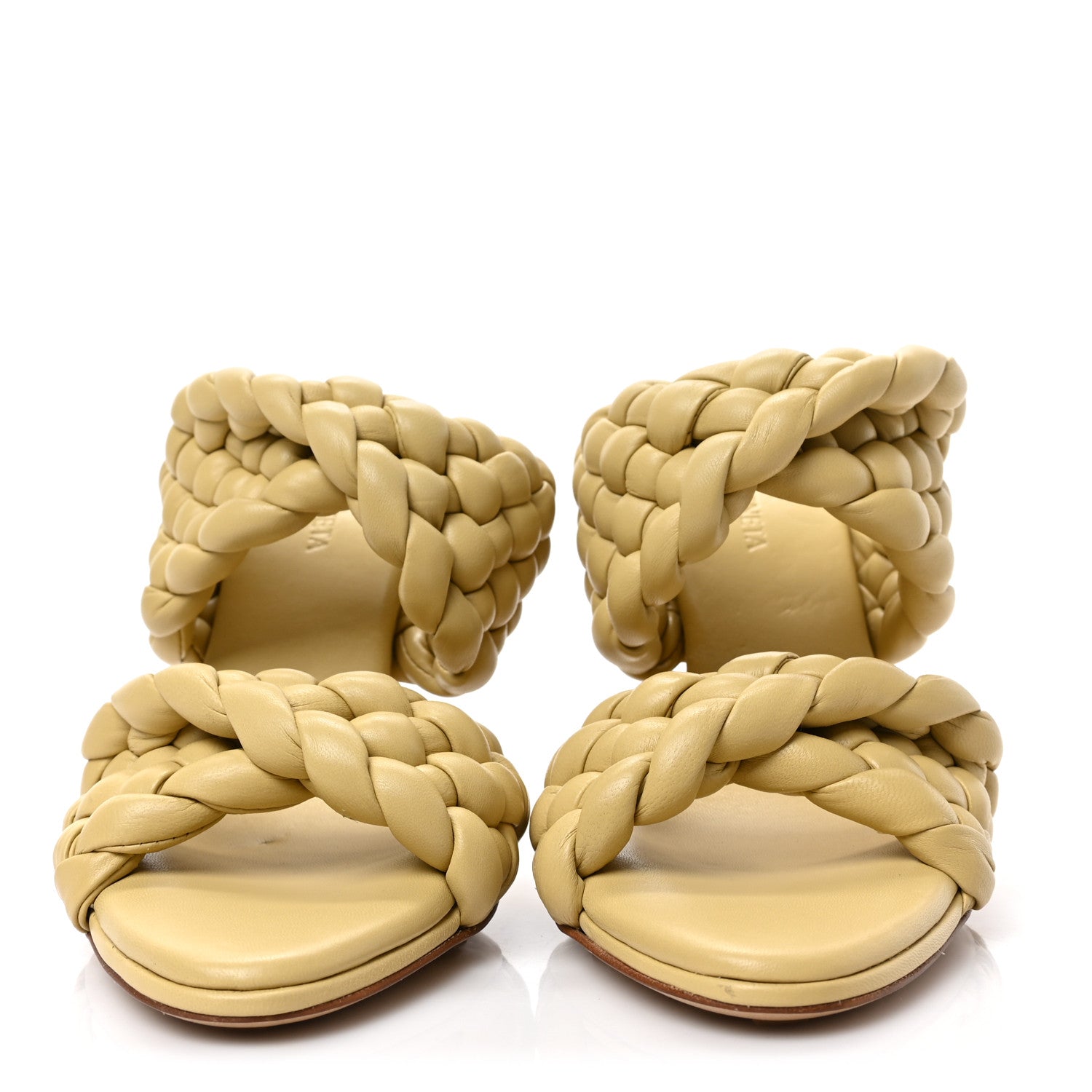 Bottega Veneta Nappa Twisted Padded Intrecciato Curve Slide Sandals 37 Tapioca 5 of 16