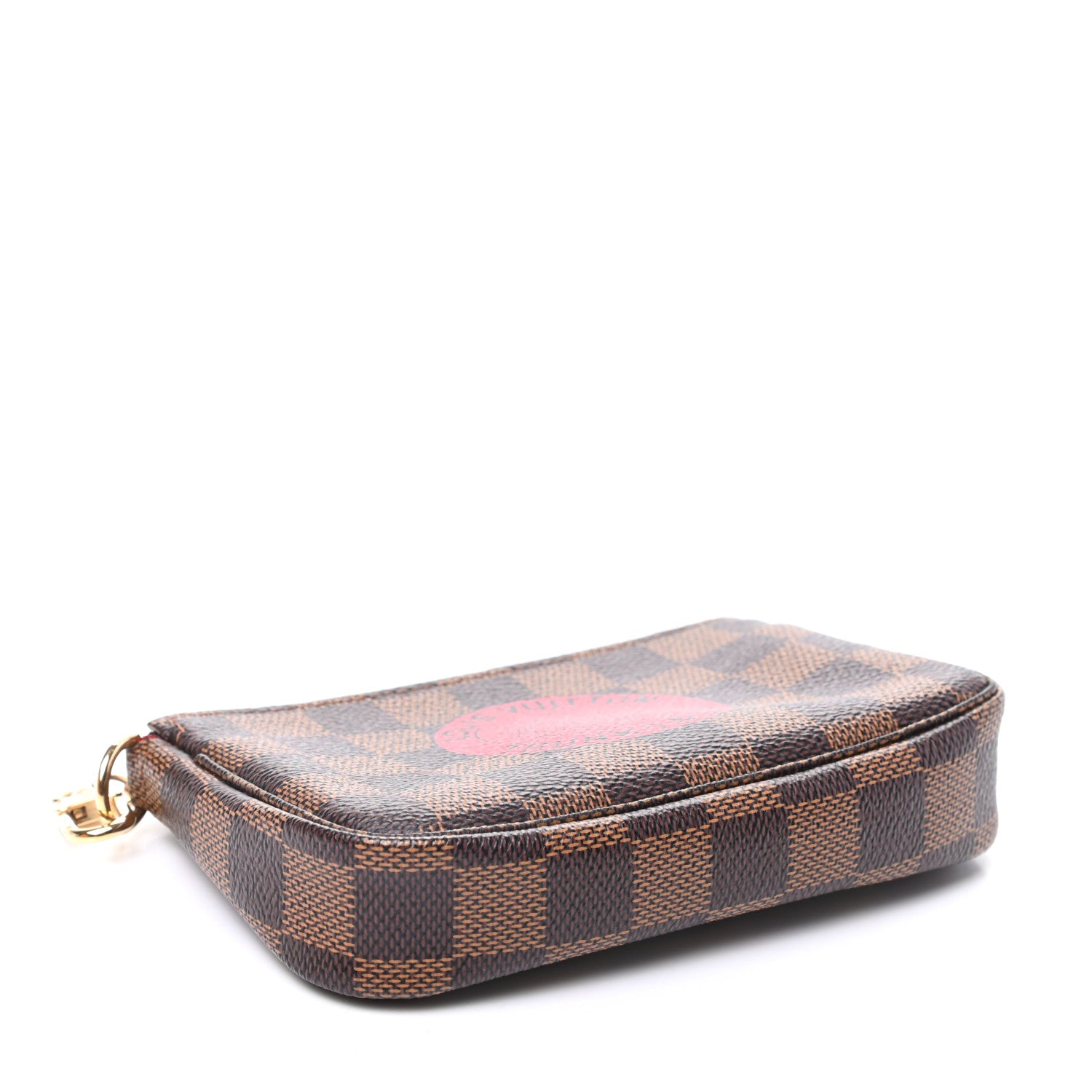 Louis Vuitton Damier Ebene Complice Trunks and Bags Mini Pochette Accessories Red 4 of 9