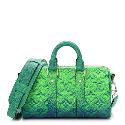 Louis Vuitton Taurillon Illusion Keepall XS Bleu Vert 1 of 10