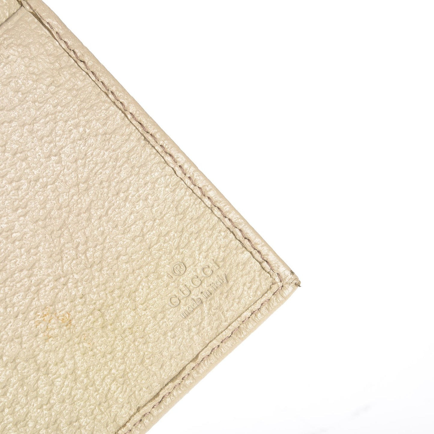 Monogram Metal Bar Chain Wallet Beige