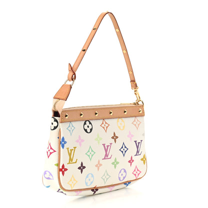 Louis Vuitton Monogram Multicolor Pochette Accessories White 3 of 9