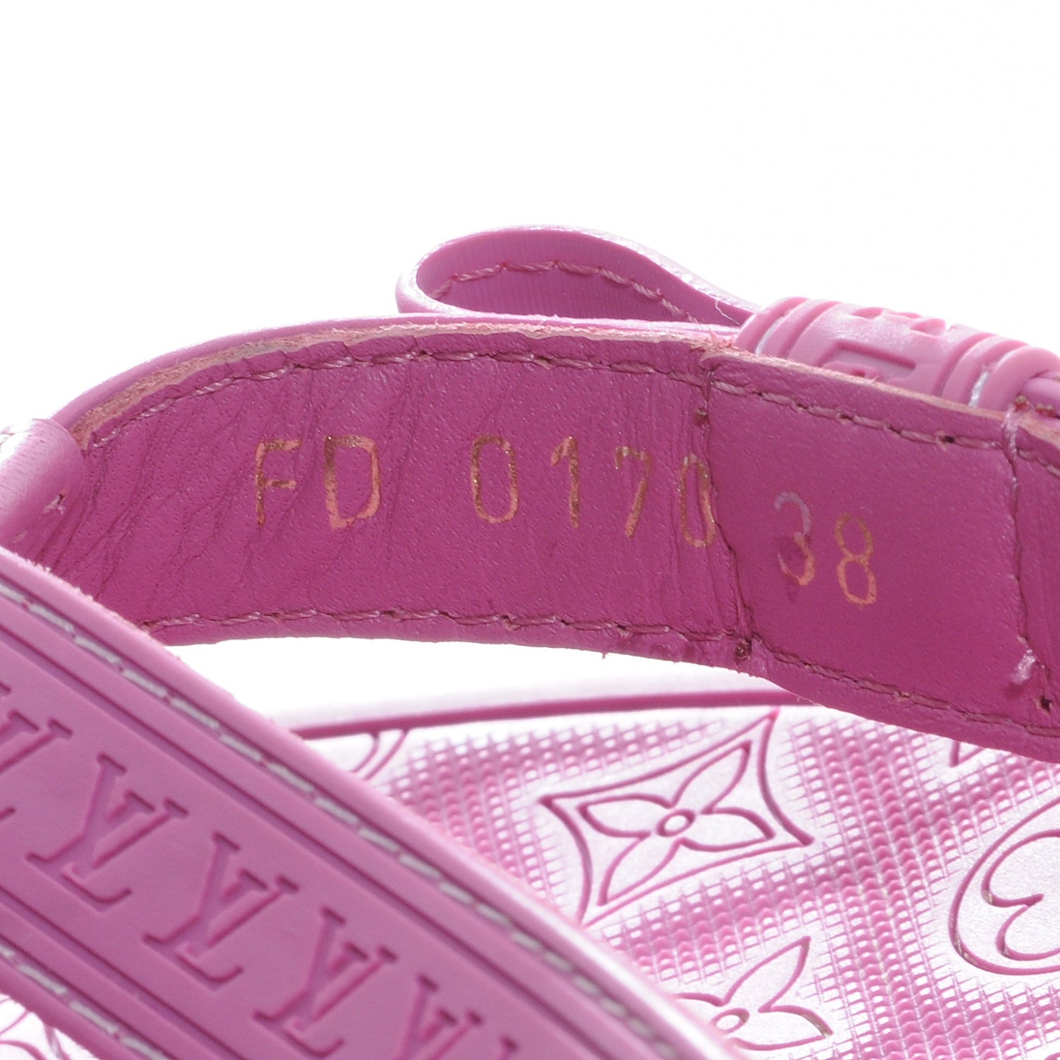 Louis Vuitton Rubber Ipanema Thong Sandals Pink 38 7 of 7