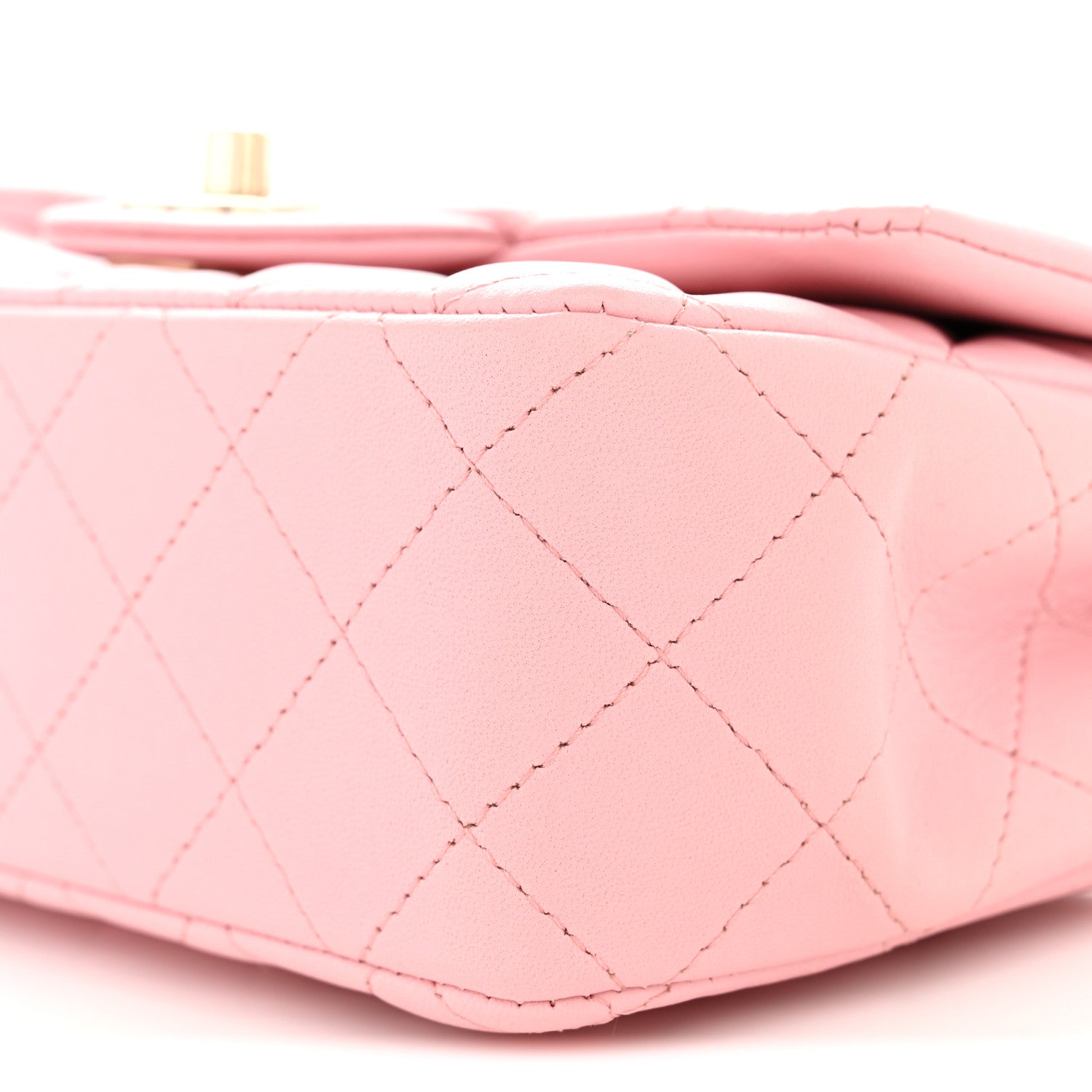 Chanel Lambskin Quilted Mini Rectangular Flap Pink 10 of 11
