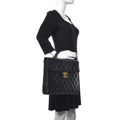Chanel Caviar Quilted Briefcase Laptop Bag Black 2 of 15