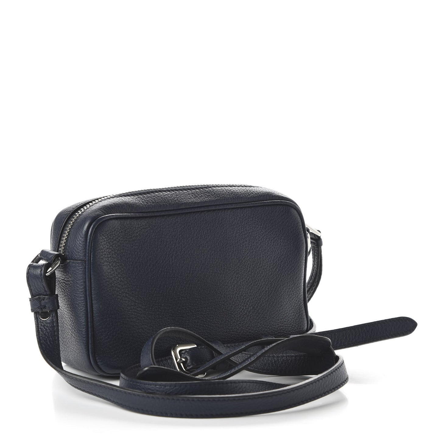 Vitello Daino Mini Camera Crossbody Bag Blue