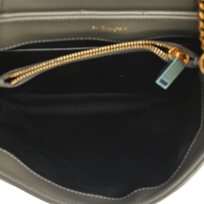 Saint Laurent Calfskin Y Quilted Monogram Small Loulou Chain Satchel Taupe 4 of 11