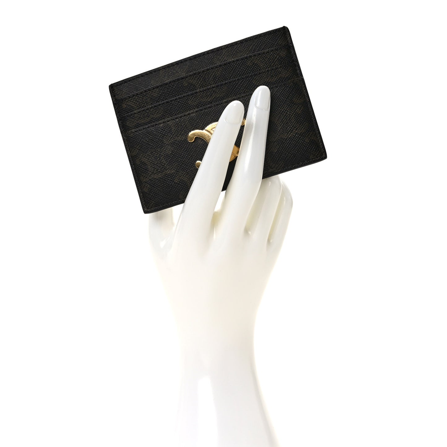 Triomphe Canvas Triomphe Card Holder Tan Tan