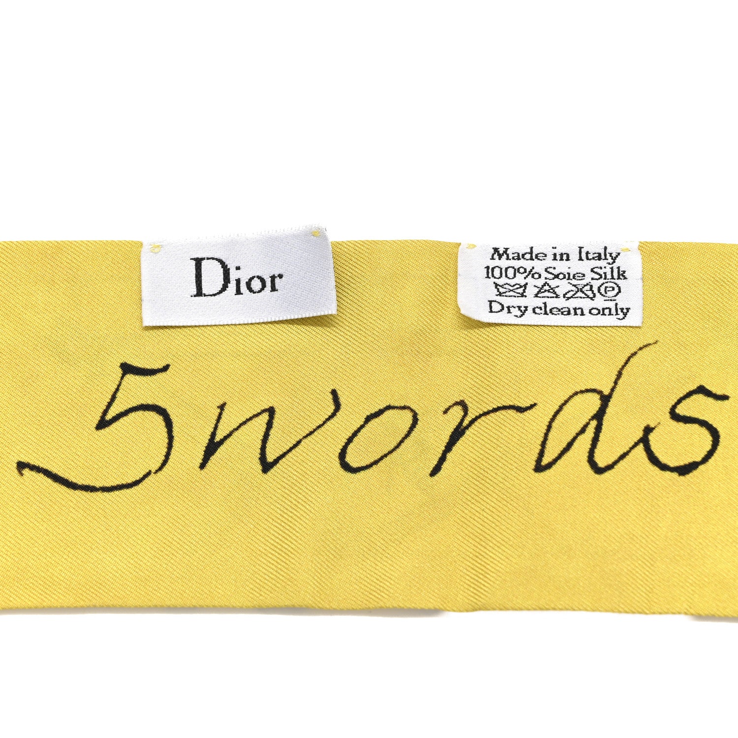 Christian Dior Silk Motherpeace Tarot "Swords" Mitzah Scarf Yellow 2 of 3